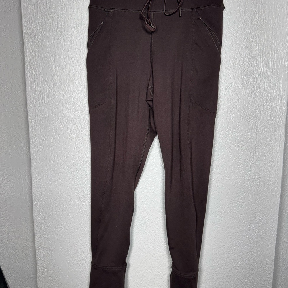 Womens Zip Pocket Fleece Lined Leggings
